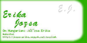 erika jozsa business card